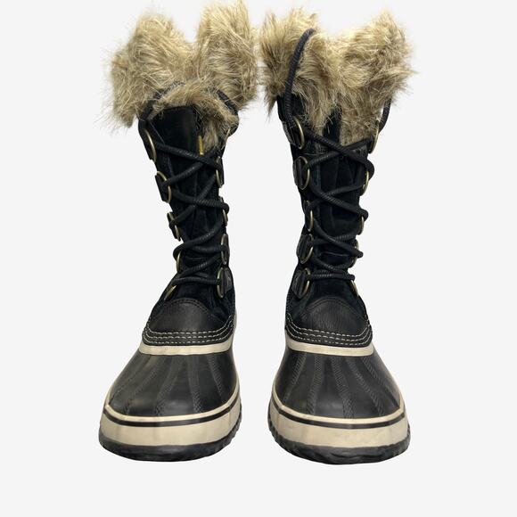 Sorel Joan of Arctic Black Waterproof Faux Fur Snow Winter Boots Women’s 10 - Picture 7 of 10